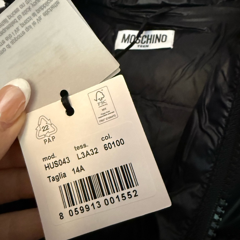 NWT Moschino Printed puffer jacket Sz 14 - Picture 8 of 10